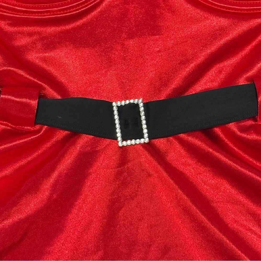 Yandy Santa Helper Lingerie Holiday with White Santa Style Trim and built in bra
